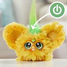 Furby Furblets Hoo-Lah Pineapple Mini Friend, 45+ Sounds & Music, Speaks Only Furbish, Electronic Plush Toys, Yellow & Green, Back To School Gifts, Ages 6+