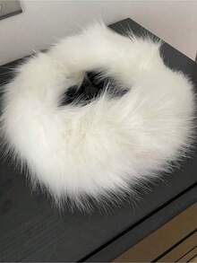 1/2个装毛绒雪花耳罩帽，适合女性秋冬季佩戴 - 彩色 - 查看 4