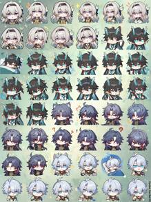 54pcs Cute Honkai: Star Rail Game Stickers, DIY Decorative Stickers For Water Bottles, Stationery, Computers