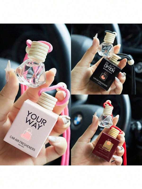 Profumo per auto da 8 ml, Diffusore d'aria solido adatto per uso quotidiano, viaggi, vacanze estive, regalo per le donne, dispenser di profumo per auto carino, profumo per auto a lunga durata, profumo per auto da donna che rimuove gli odori e ha un profumo persistente, prodotto per San Valentino, prodotto per matrimoni