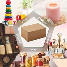 10pcs Small Item Transport Box Set, Brown Corrugated Cardboard Boxes With Lids, For Mailing Packages, Gift Packaging, Reinforced Christmas Express Gift Boxes