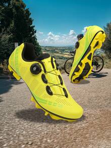 Giày đạp xe TABOLU A27 MTB Unisex dành cho nam và nữ, Giày đạp xe leo núi Giày thể thao & ngoài trời Giày đua tốc độ Giày đạp xe leo núi đường mòn, Chống trượt và chống mài mòn, Nhẹ và thoải mái, Giày đạp xe ngoài trời thời trang - Màu vàng - Xem 5