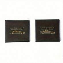 1PC PU Leather Vehicle Document Wallet Holder With Clear Pocket - Organizes Car Insurance, Registration Card, And Auto Documents - Ideal Gift For Men, Car, Truck, Motorcycle, And Trailer Owners