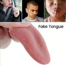 1pc Creative Rubber Prank Tongue Toy, Halloween Trick Cosplay, Party Gift - Red - View 11