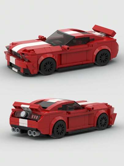 MIKEMENG 3-Farben Supersportwagen Bauklötze Set, MINT kreatives Puzzle Spielzeug für Kinder, Auto Modell Bausatz für Jungen, geeignet als Geburtstags-, Halloween-, Weihnachtsgeschenk, Sammlerstück und Raumdekoration, erschwingliches Geschenk