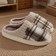 Autumn/Winter Plush Slip-On Slippers, Warm Indoor Couple House Slippers With Non-Slip Sole Insulation,Galentines,Puppy,Carnival,Party Decorations,Shoe,Spring Summer Picks,Brides Maid Gifts,Room,Bedroom Deccor,Bedroom Deccor,Beach,Travel,For Men,For Women,Vacation - Multicolor - View 19