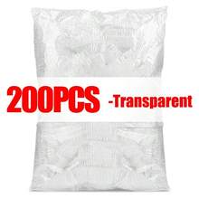 100-500 Uds cubierta desechable para alimentos envoltura de plástico elástica tapas de calidad alimentaria cubierta de zapato tocados de ducha bolsa de ahorro de alimentos frescos cubierta antipolvo - Conjunto B - Ver 3