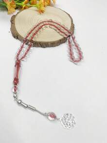 1条45颗10毫米串珠手链，简约优雅设计，日常祈祷念珠，配中国结吊坠 - 彩色 - 查看 14