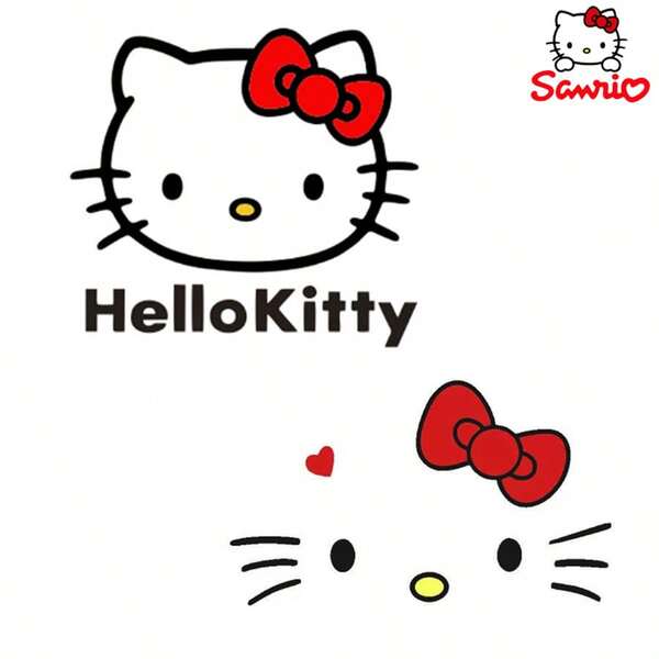 Sanrio Pegatinas de 2 piezas del asiento del inodoro de Hello Kitty de Sanrio, pegatinas decorativas autoadhesivas lindas para pared/puerta/ventana/espejo, decoración del hogar y el baño