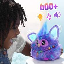 Hasbro Furby Purple, 15 Fashion Accessories, Interactive Plush Toys For 6 Year Old Girls & Boys & Up, Voice Activated Animatronic