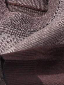 Men's Thick Round Neck Sweater, Business Casual Jacquard Knit Long Sleeve Top, Suitable For Layering Or Outerwear, Plaid & Striped Pattern, Autumn/Winter