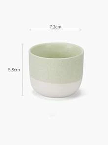 1/4 件粗陶茶杯，陶瓷咖啡杯，采用古代氧化技术手工制作，适用于浓缩咖啡和茶，方便家庭和办公室使用，非常适合节日礼物 - 彩色 - 查看 10