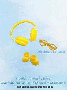 3pcs Doll Plastics Headphones Glasses Shoes For Labubu, Perfect DIY Fashion Gift Set For Teens, Students, Teachers, Bridesmaids & Friends | Ideal For Festivals, School Events, Holidays, Halloween, Autumn & Winter Celebrations, Christmas Decorations & Gifts | Great For Summer Vacations, Back To School, Outdoor Travel, Weddings, Family Trips & Travel Essentials (Doll Not Included)