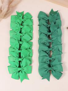 24PCS Kids Solid Color Hexagon Bow Hair Clips, Girls Hair Accessories Suitable For Daily And Holiday Use - Multicolor - View 4