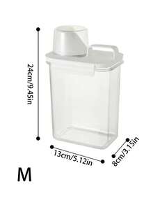 1pcLaundry Detergent Dispenser,Refillable Detergent Bottle With Cap,Leakproof Empty Lotion Sub Bottles Supplementary Container Travel Liquid Bottle For Laundry Room. - Clear - View 6