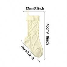 Świąteczne skarpetki robione na drutach, ozdoby choinkowe, skarpetki z diamentowym wzorem, torebki na słodycze