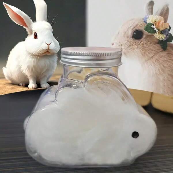 1 pieza Cápsula de almacenamiento de pelo de conejo memorial, esencial para propietarios de mascotas, preserva recuerdos con mascotas, regalo pensativo para amantes de los conejos y dolientes de mascotas, compras emocionales exclusivas, regalo de colgante memorial DIY, encanto de cápsula, linda cápsula de almacenamiento de pelo de mascota con forma de conejo sellada, exhibición minimalista, material transparente, cápsula de almacenamiento de pelo de conejo con encanto de pelo de conejo a juego, alta transparencia para pintura DIY