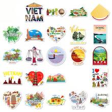 50pcs Vietnamese Cuisine Spring Roll Cartoon Creative DIY Luggage Notebook Decorative Stickers - Multicolor - View 5