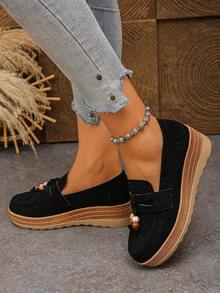 2025 New Thick Sole Fringe Slip-On Loafers Women Retro Casual Platform Fisherman Shoes