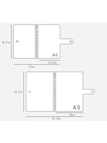 1 pieza Cuaderno creativo, Libro de composición con textura de PVC, Cubierta de cuaderno transparente, Tamaño A5/A6, Cubierta transparente impermeable minimalista de PVC para libro de contabilidad manual de hojas sueltas, Reemplazo de cuaderno - transparente - Ver 6
