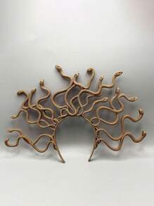 1件 2025新款美杜莎头箍，派对服装配饰，角色扮演道具，蛇形发箍 - 彩色 - 查看 3