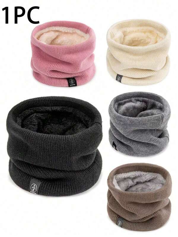 1/2pcs Fashion Warm Neck Gaiter, Knitted Neck Warmer Scarf For Autumn/Winter, Windproof And Warm