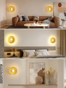 Battery Powered Wireless Wall Lamp, Rechargeable Gold Wall Light With Dimmable Bulb And Remote Control, 15 Color Changing Cordless Wall Sconce For Bedroom, Living Room, Hallway Decor
