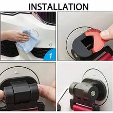 2 diseños de ganchos de remolque de estilo de coche, pegatina decorativa para coche, remolque delantero trasero, simulación de anillo de carreras, gancho de remolque de vehículo NWIK - redondo dorado - Ver 10