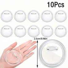5/10/15/30pcs-DIY Badges Kit Button,Pins Clear Acrylic Design,Transparent Button Pins,Clamshell Button Pin Badges, Campus Name Display Frame, Photo Buttons For Crafts Supplies, Festivals Decorate Craft Supplies,Mini Clothing Crafts Transparent Pin, DIY Photo Button Make Your Own Button, Button Making Supplies - Multicolor - View 19
