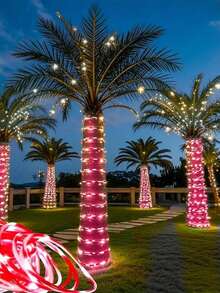 1pc Solar Powered LED String Lights, Tubular Rope Fairy Garden Lights, Outdoor Garden Decoration, 3 Sizes: 866.14in/472.44in/275.59in, Halloween Decorative Lights - Multicolor - View 2