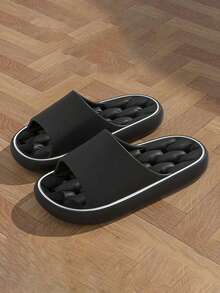 Dép đi trong nhà Busylion dành cho nữ không thấm nước Dép chống trượt đơn giản Dép xăng đan phong cách giản dị đơn giản Dép đi trong nhà phòng tắm Dép đi trong nhà dành cho nữ - màu đen - Xem 3
