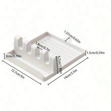 1 件/3 件硬塑料餐具架，带滴水垫，适用于勺子、汤匙、钳子、铲子等厨房用具、厨房用具、厨房配件、家庭厨房用品、多功能厨房锅盖架铲子收纳架、多功能折叠锅盖架、勺子架、耐热盖架、厨房配件用具架。 - 1件套 - 查看 10