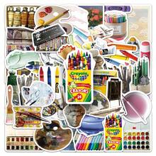 50 件艺术贴纸乙烯基贴纸剪贴簿、日记本、笔记本电脑、保险杠、滑板、水瓶、电脑、手机、卡通、安全帽、汽车贴纸 - 彩色 - 查看 1