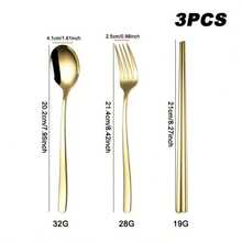 3/9pcs Spoon, Fork & Chopstick Cutlery Set, Korean Cutlery Set, High-Quality Stainless Steel Portable Spoon, Fork And Chopstick Set, Suitable For Home/Party/Outdoor/Travel/Picnic/Back To School