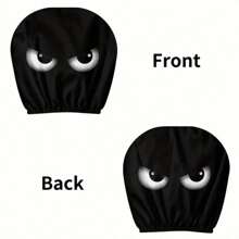 2pcs Car Headrest Covers - Fits All Models, No Filling Design, Easy Installation - Funny Car Interior Decor For Male/Female Drivers/Passengers - Car Seat Headrest Protector Covers, Eye-Catching Prints, Durable Fabric, Holiday Atmosphere Decorative Pillows