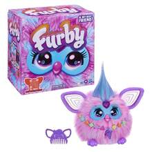 Hasbro Furby Cotton Candy, 15 Fashion Accessories, Interactive Plush Toys For 6 Year Old Girls & Boys & Up, Voice Activated Animatronic, Pink & Blue
