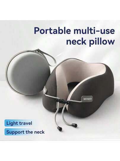 Memory Foam Shaped Pillow, Multi Travel Neck Kussen Airplane, Sleeping, Support, Detachable Washable