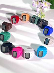 LED Finger Ring Counter, Elastic Ring Counter With Digital Display, Electronic Hand Tally Counter, Counting Ring Counter, Counting Clicker For Warehouse Inventory - Multicolor - View 12