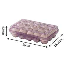 1 قطعة صندوق تخزين بيض محمول 6/15/24 خلية (مع غطاء)، مناسب للنزهات والشواء والتخييم في الهواء الطلق، حامي البيض، أداة صينية بيض للثلاجة المنزلية. سلع منزلية.