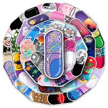 50pcs Cartoon INS Style Cute Capsule World Stickers, Creative Decorative Stickers For Desk, Cup, Tablet, DIY - Multicolor - View 7