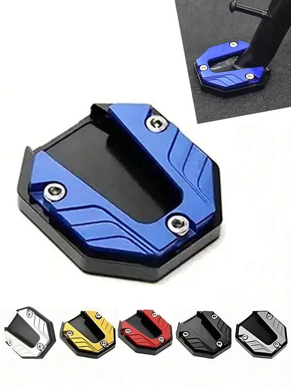 1 Stück [Aluminium-Halterung] Universelle Aluminium-Legierung Vollständige Länge Stützplatte | Rutschfester Fußstütze mit vergrößerter Basis für Motorrad-Zubehör Modifikation, Elektrofahrzeuge