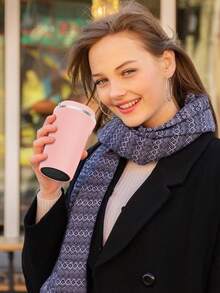 1 قطعة كوب قهوة محمول من الفولاذ المقاوم للصدأ بسعة 510 مل (17.2 أونصة) ، مصمم بطبقة مزدوجة ، كوب قهوة للسفر مع مؤشر درجة الحرارة وغطاء مانع للتسرب ، قابل لإعادة الاستخدام ومقاوم للتسرب ، مناسب للاستخدام في الخارج والسيارة والمكتب والدراسة والمنزل كمشروب ساخن أو بارد - متعدد الألوان - مشاهدة 6