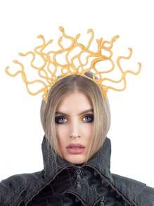 1件 2025新款美杜莎头箍，派对服装配饰，角色扮演道具，蛇形发箍 - 彩色 - 查看 8