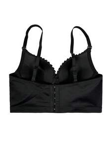 Black Beaded Handmade Fishbone Punk Style Women's Corset Camisole, With Padded Cups, Gothic Corset Bra - Black - View 7