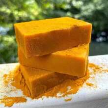 Turmeric & Kojic Soap, Lemon Turmeric & Kojic Acid Brightening Soap, Natural Organic Turmeric Face & Bath Soap Bar For Face & Body, Deep Cleansing & Smoothing Skin