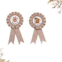 Khăn choàng vải thô trung tính cho mẹ và bé, huy hiệu cho bố và bé, trang trí tiệc tắm cho trẻ em, khăn choàng boho mộc mạc cho mẹ và bé, tiết lộ giới tính cho trẻ. - màu nâu - Xem 10