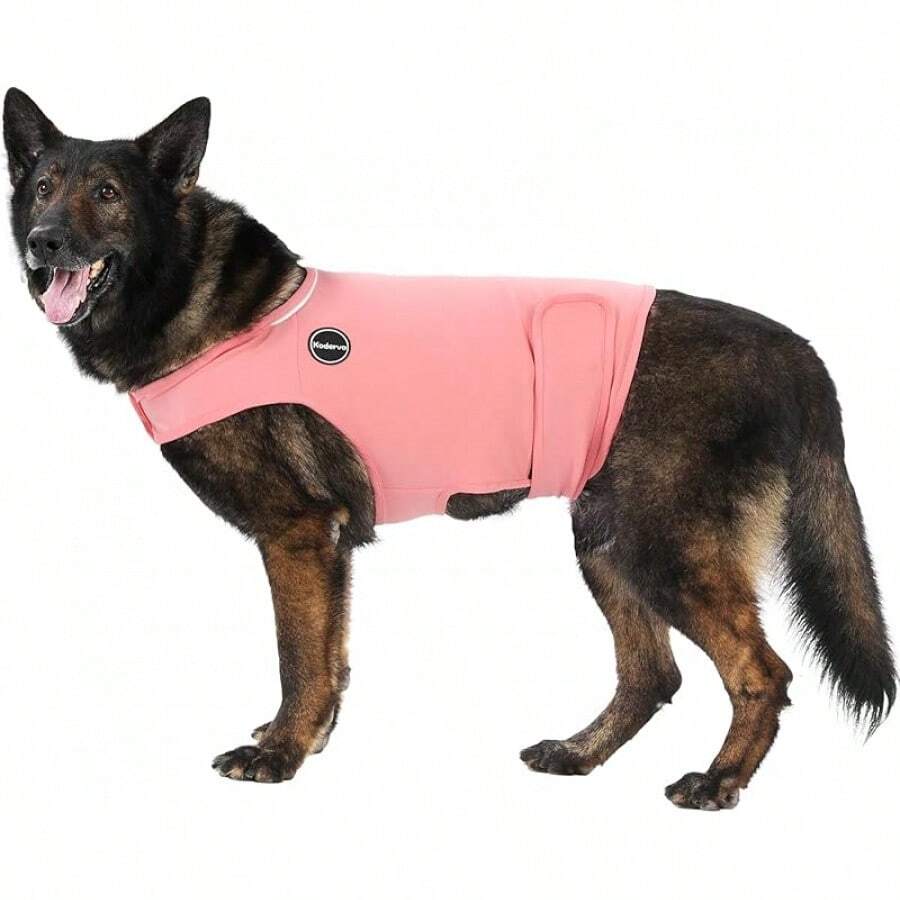 Dog Anxiety Jacket, Skin-Friendly Dog Calming Shirt - Dog Coat For Thunder, Fireworks, Vet Visits And Separation - Keep Pet Calm Without Medicine & Training, Anti Anxiety Vest For DogsChristmas - Hồng - Xem 1