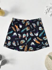KAMULANG 5pcs/Set Men's Loose Airy Printed Boxer Briefs, Rainforest Animal Pattern, Lightweight Breathable Elastic Waist Shorts, Casual Sleepwear, Multi-Color (Please Order One Size Down For A Snug Fit) - Multicolor - View 5