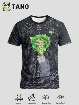 Maglia da calcio stile brasiliano e felpa sportiva comoda con girocollo, adatta per partite, allenamenti di calcio e uso casual