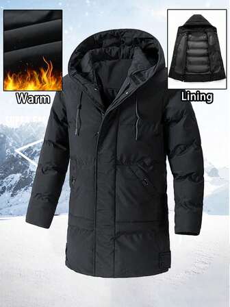 Jachetă lungă cu glugă pentru femei - Căptușită termic, călduroasă, respirabilă și confortabilă pentru uz zilnic casual